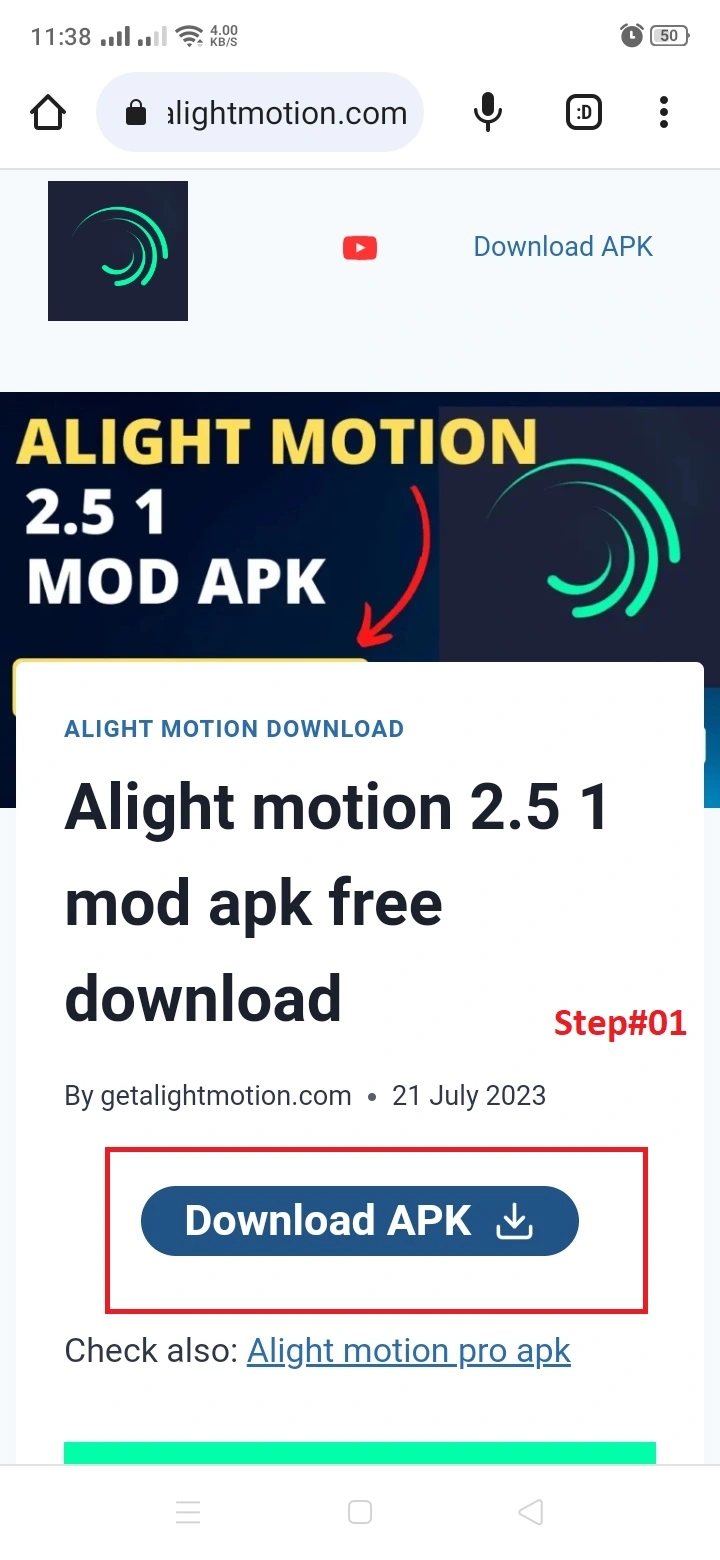 Click on the download button to download alight motion 2.5 1 mod apk